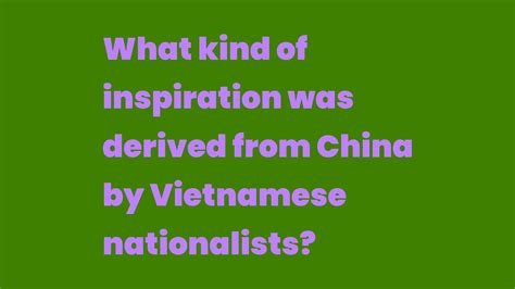 are the vietnamese derive from china
